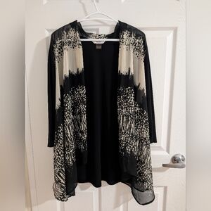 Tanjay plus Sweater Cardigans Open Front 3/4 Sleeve SZ 2X